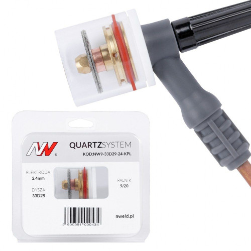 Zestaw części QUARTZSystem 9/20 duża soczewka (wymienne sitko) / 2,4 mm / dysza S / Spartus - NW9-33D29-24-KPL - Spartus - 1