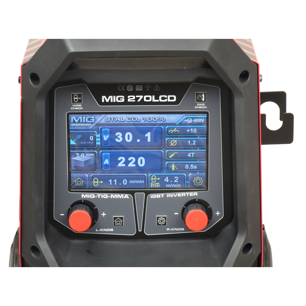 Spawarka Ideal Tecnomig 270 LCD Synergic - TMIG270LCD-G - Ideal - 8