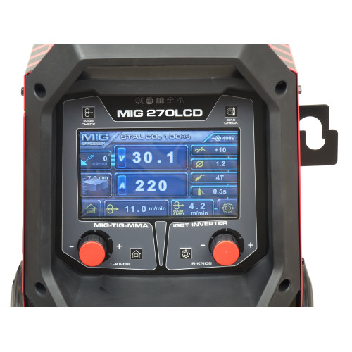 Spawarka Ideal Tecnomig 270 LCD Synergic - TMIG270LCD-G - Ideal - 8