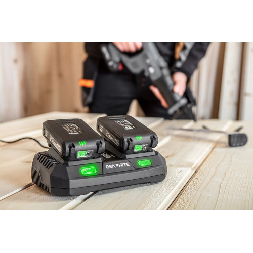 Zestaw Graphite  Energy+ 18 V: 2x akumulator 2.0 Ah + ładowarka podwójna 3.0 A - Energy+_pakiet5 - Graphite - 8
