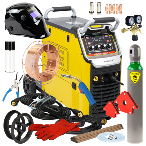 Spawarka Magnum MIG 330 MMA IGBT v2 - zestaw - U MI 330 MMAV2-G - Magnum - 1