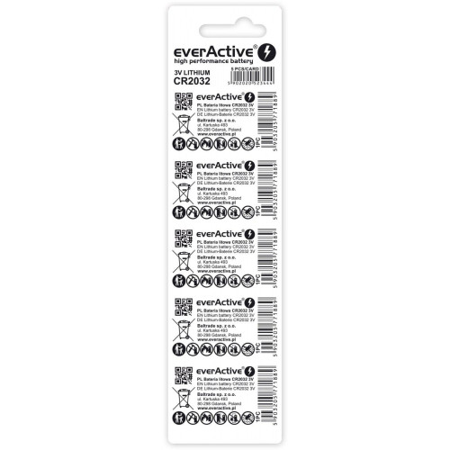 Bateria litowa CR2032 3V Lithium everActive / 1 szt. - CR20321BL - everActive - 4