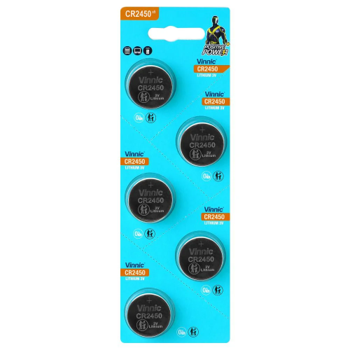Bateria litowa CR2450 3V Lithium Vinnic / blister 5 szt. - CR2450_vinnic_px5 - Vinnic - 1