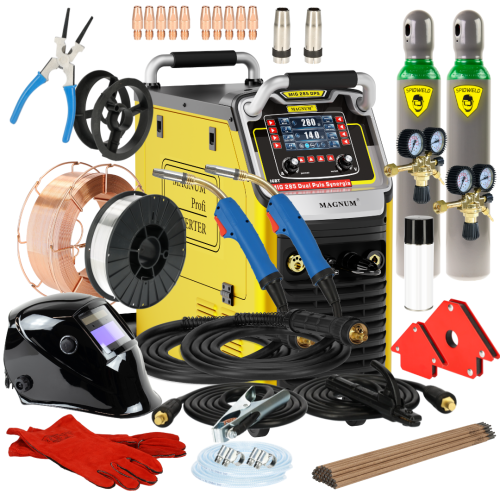 Spawarka Magnum MIG 285 Dual Puls Synergia LCD - zestaw - U MI 285 PULS LCD-G - Magnum - 1