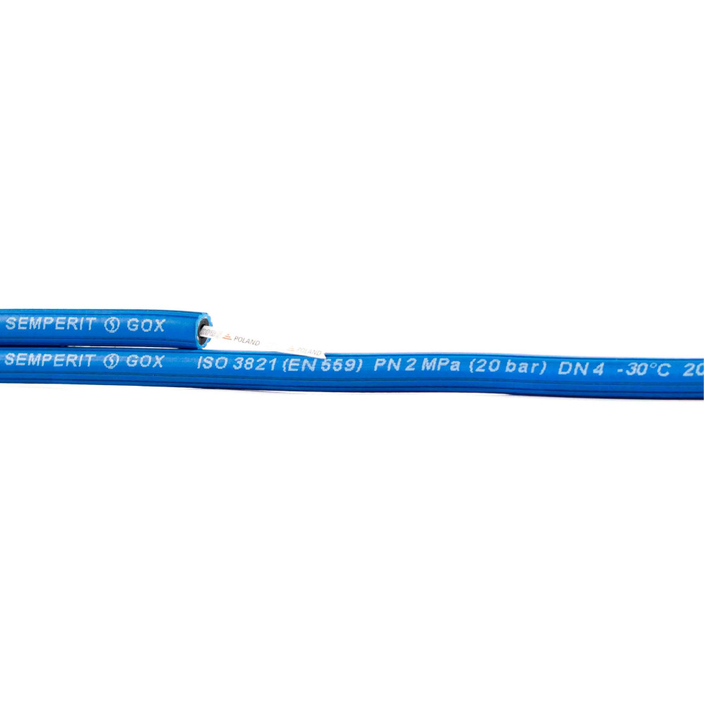 Wąż spawalniczy do tlenu 6,3x3,0 mm Semperit GOX PL / 1 mb - semp_tl_6.3_3.0 - Semperit - 2