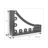 Kątownik montażowy lewy 375x100x600 do stołów spawalniczych / Spartus - SP010-23-600L - Spartus - 2