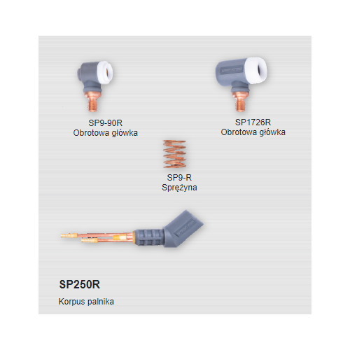 Uchwyt spawalniczy obrotowy Spartus ProFlex TIG 250R (SP9-90°R) / 4 m (wtyk SK35) - SPP250RA-4-mSRP1B-U-1BEZ - Spartus - 2