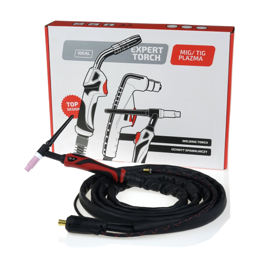 Uchwyt spawalniczy TIG Ideal Dual Expert 26 / 4 m (wtyk DX50) - TIG26/S4/ES/2/50 - Ideal - 1