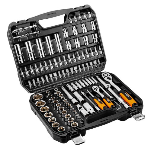 Zestaw kluczy nasadowych 1/2" 1/4" CrV 111 el. Neo Tools - 08-910 - NEO Tools - 2