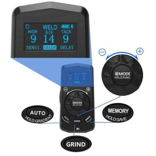 Przyłbica spawalnicza Ideal APS-P33M-RC2 F1-Flip z pilotem Bluetooth - APS-P33M-R-F1-G - Ideal - 26
