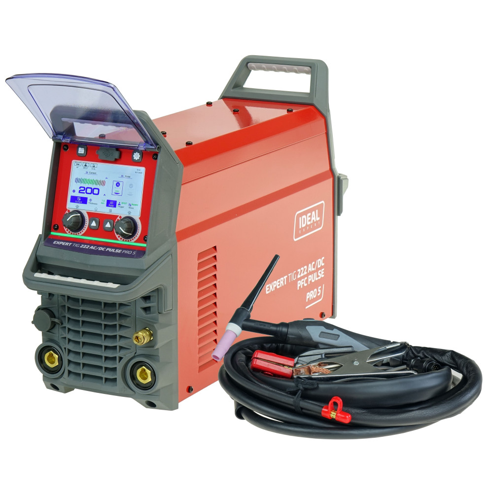 Spawarka Ideal Expert TIG 222 AC/DC PFC Pulse Pro5 LCD - zestaw - EXTIG222AC-G - Ideal - 1