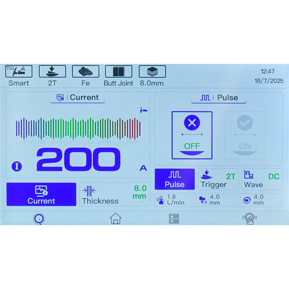Spawarka Ideal Expert TIG 222 AC/DC PFC Pulse Pro5 LCD - zestaw - EXTIG222AC-G - Ideal - 5