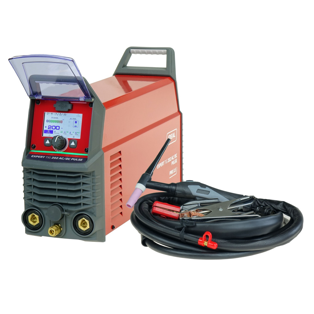 Spawarka Ideal Expert TIG 202 AC/DC Pulse Pro3.5 LCD - zestaw - EXTIG202AC-G - Ideal - 1