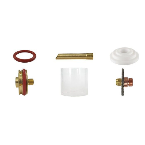 Zestaw części Pyrex (Quartz) 9/20 duża soczewka / 1,6 mm / krótka dysza / Sherman - 7812088 - Sherman - 1 2