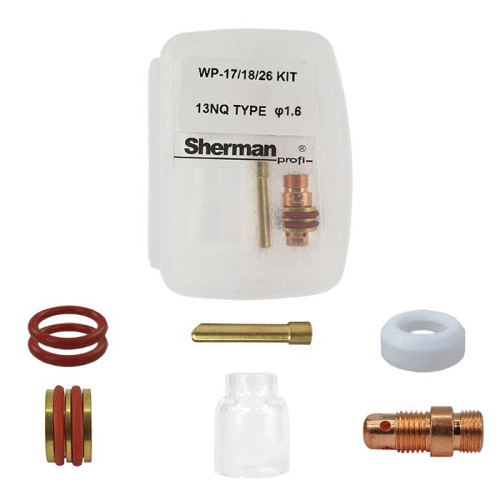 Zestaw części Pyrex (Quartz) 17/18/26 standard D14 wersja krótka / 1,6 mm / Sherman - 7812112 - Sherman - 1