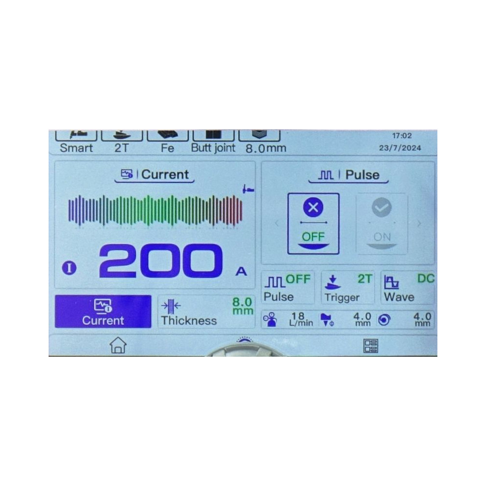 Spawarka Ideal Expert TIG 201 DC Pulse Pro3.5 LCD - zestaw - EXTIG201DC-G - Ideal - 6