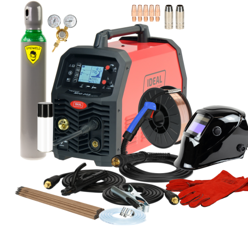 Spawarka Ideal Tecnomig 205 LCD Synergic 4x4 v3 - zestaw - TMIG205LCDV3-G - Ideal - 4