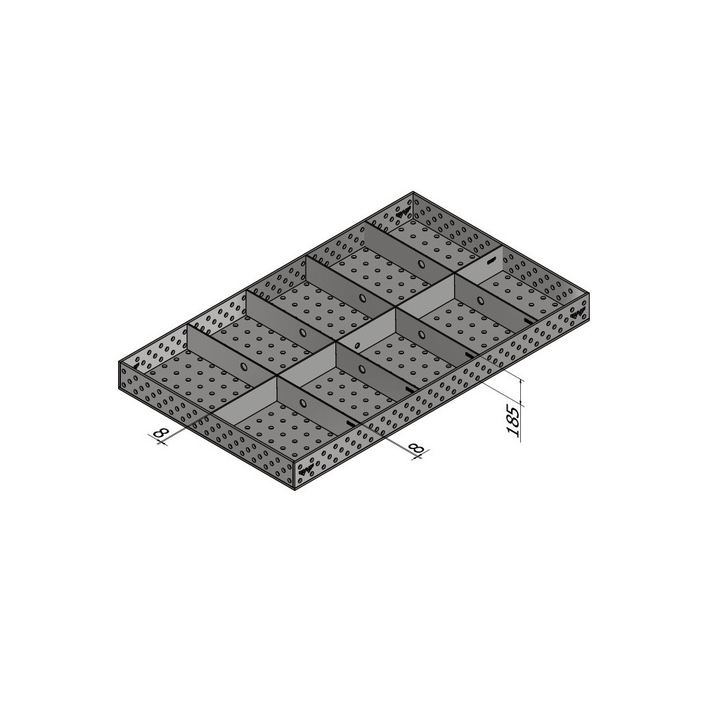 Stół spawalniczy Metalpoint System16 2400x1200x200 mm | S13