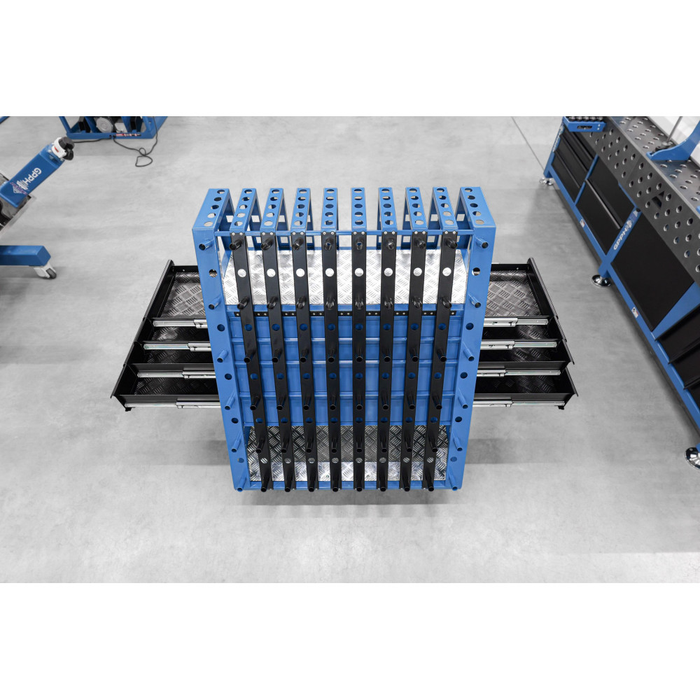 Duży wózek narzędziowy z szufladami do stołów spawalniczych / GPPH - TOOL_TROLLEY_L_WD-G - GPPH - 3