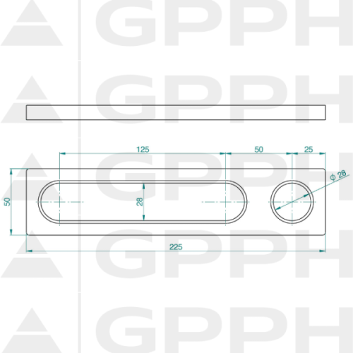 Stoper 225 mm do stołów spawalniczych / GPPH - F_002-G - GPPH - 6