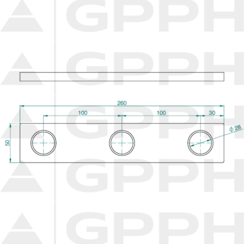 Stoper 260 mm do stołów spawalniczych / GPPH - F_003-G - GPPH - 6
