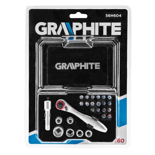 Zestaw bitów i nasadek z grzechotką 26 el. Graphite - 56H604 - Graphite - 2