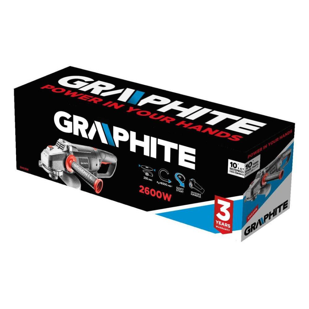 Szlifierka kątowa Graphite 2600 W 230 mm - 59G208 - Graphite - 2