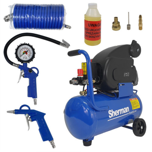 Kompresor tłokowy olejowy Sherman AC2420 / 1,5 kW / 230 V | 7813194 2