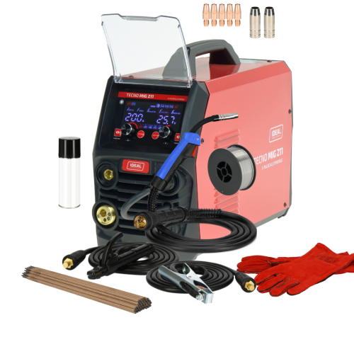 Spawarka Ideal TecnoMIG 211 S-Pulse ALU Synergic - zestaw |  TMIG211SP