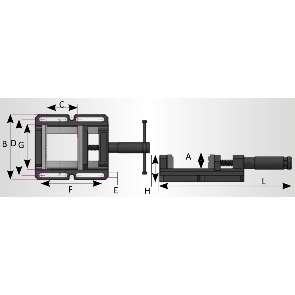 Imadło maszynowe Optimum BMP 100 | 3052610