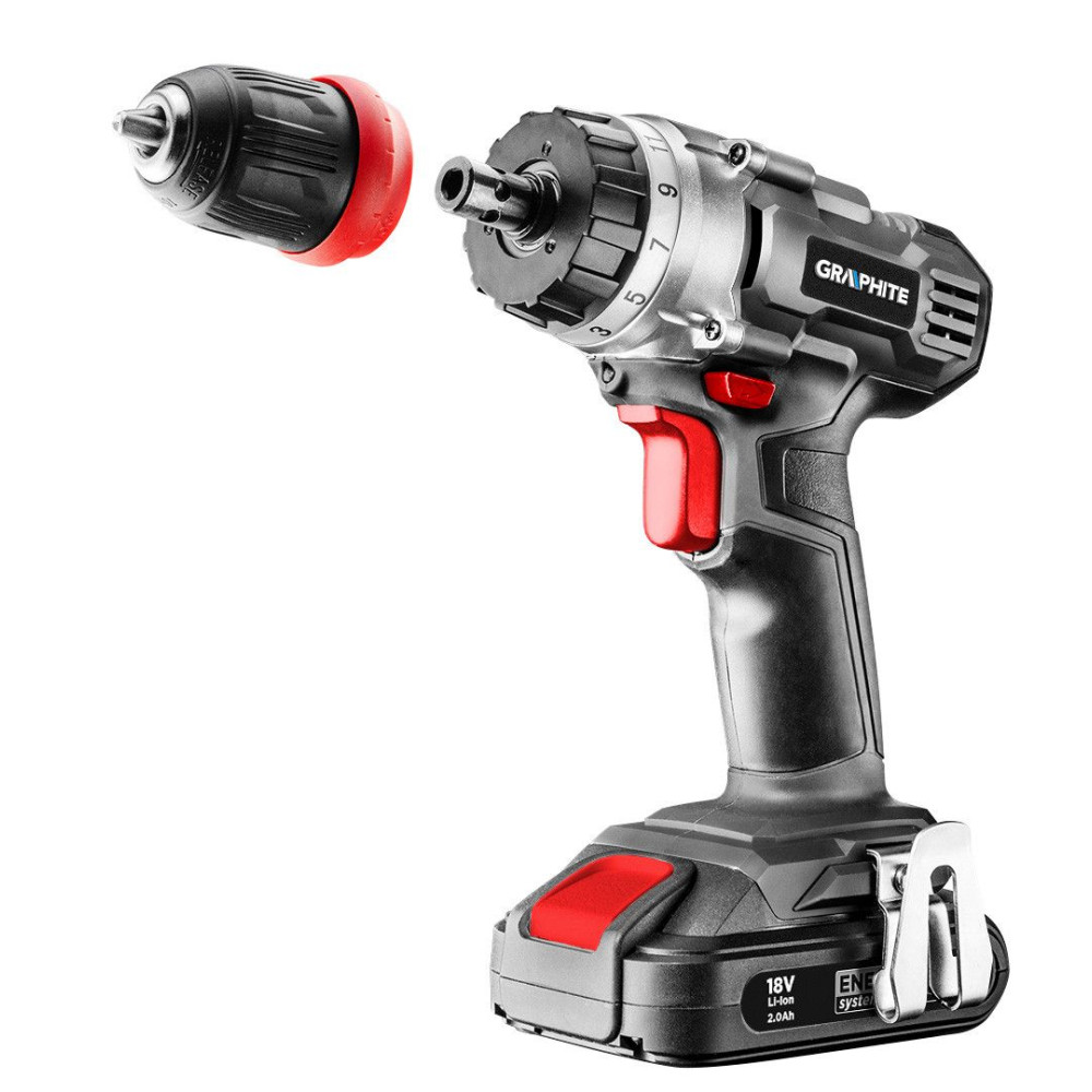 Wiertarko-wkrętarka akumulatorowa Energy+ Graphite - zestaw w walizce - 58G022-SET2 - Graphite - 2