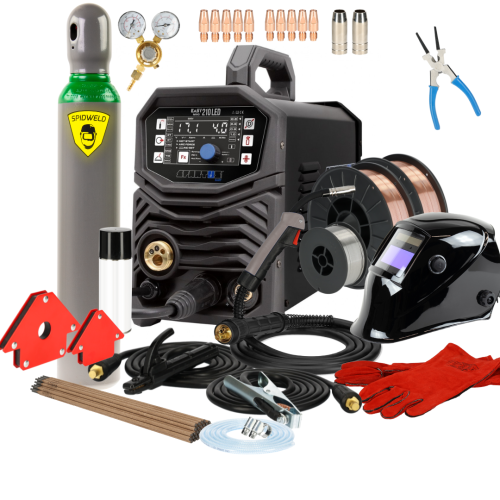 Spawarka Spartus EasyMIG 210 LED - zestaw | EASYMIG210LED-PAK-15-3-G