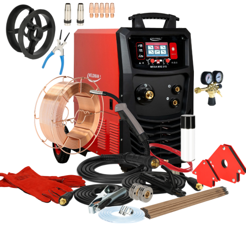 Spawarka Weldman Mega MIG 315 LCD Synergia Dual Puls - zestaw | 103 119