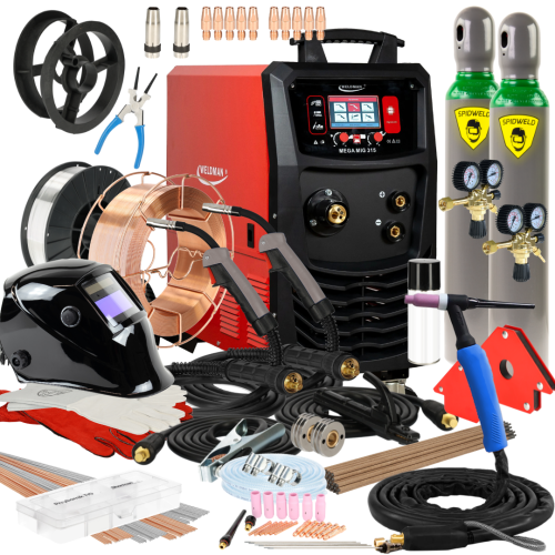 Spawarka Weldman Mega MIG 315 LCD Synergia Dual Puls - zestaw | 103 119