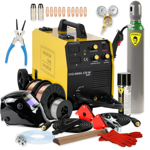 Spawarka Magnum MIG 170 W MMA IGBT - zestaw | U MI 170W MMA-G