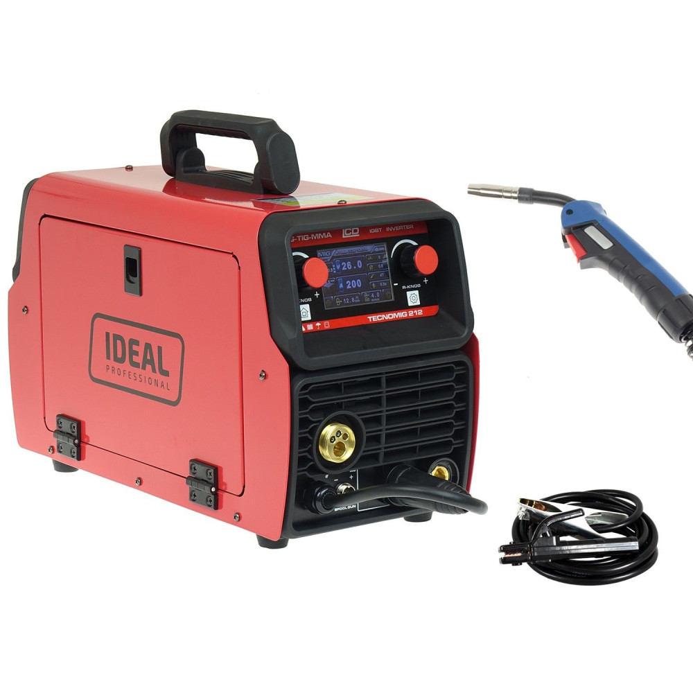 Spawarka Ideal Tecnomig 212 LCD Synergic - zestaw - TMIG212LCD-G - Ideal - 7